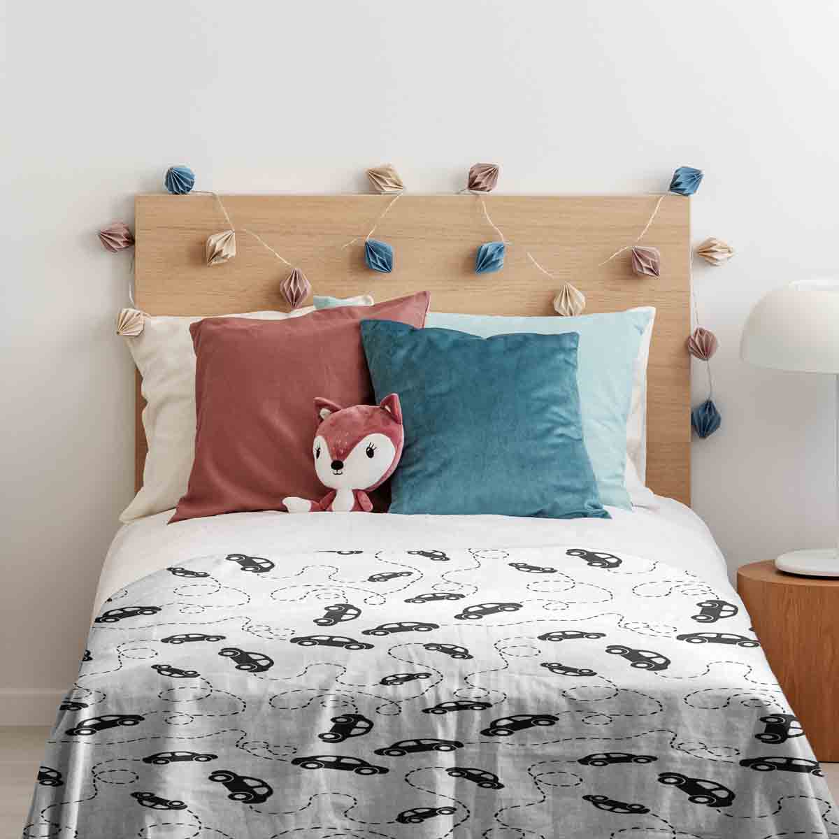 Original Therapiedecke - Baumwoll Bettwäsche Set mit schwarzen Autos