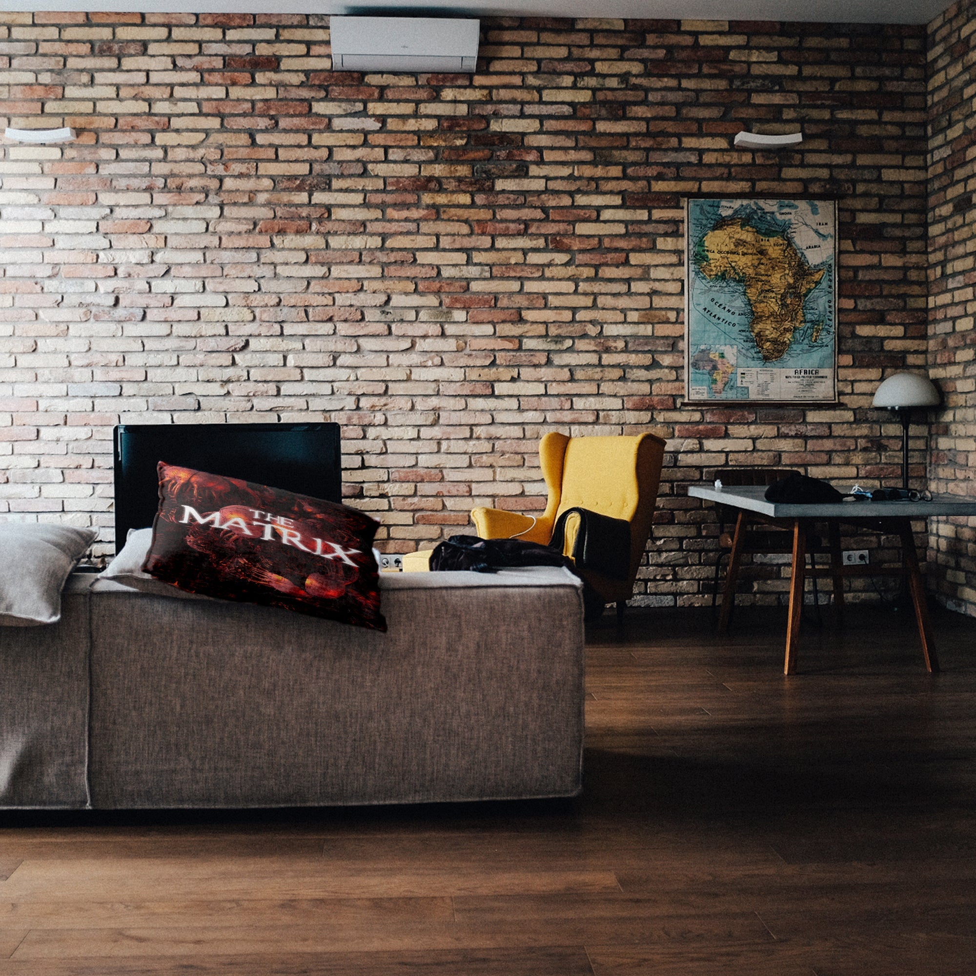 Gezondheidskussen Rood The Matrix Schriftzug