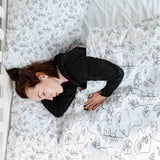 Originele therapiedeken - katoenen hoes Boho bloemen