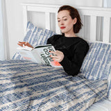 Originele therapiedeken - katoenen hoes met blauw patroon