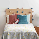 Originele therapiedeken - katoenen hoes wit met gele sterren