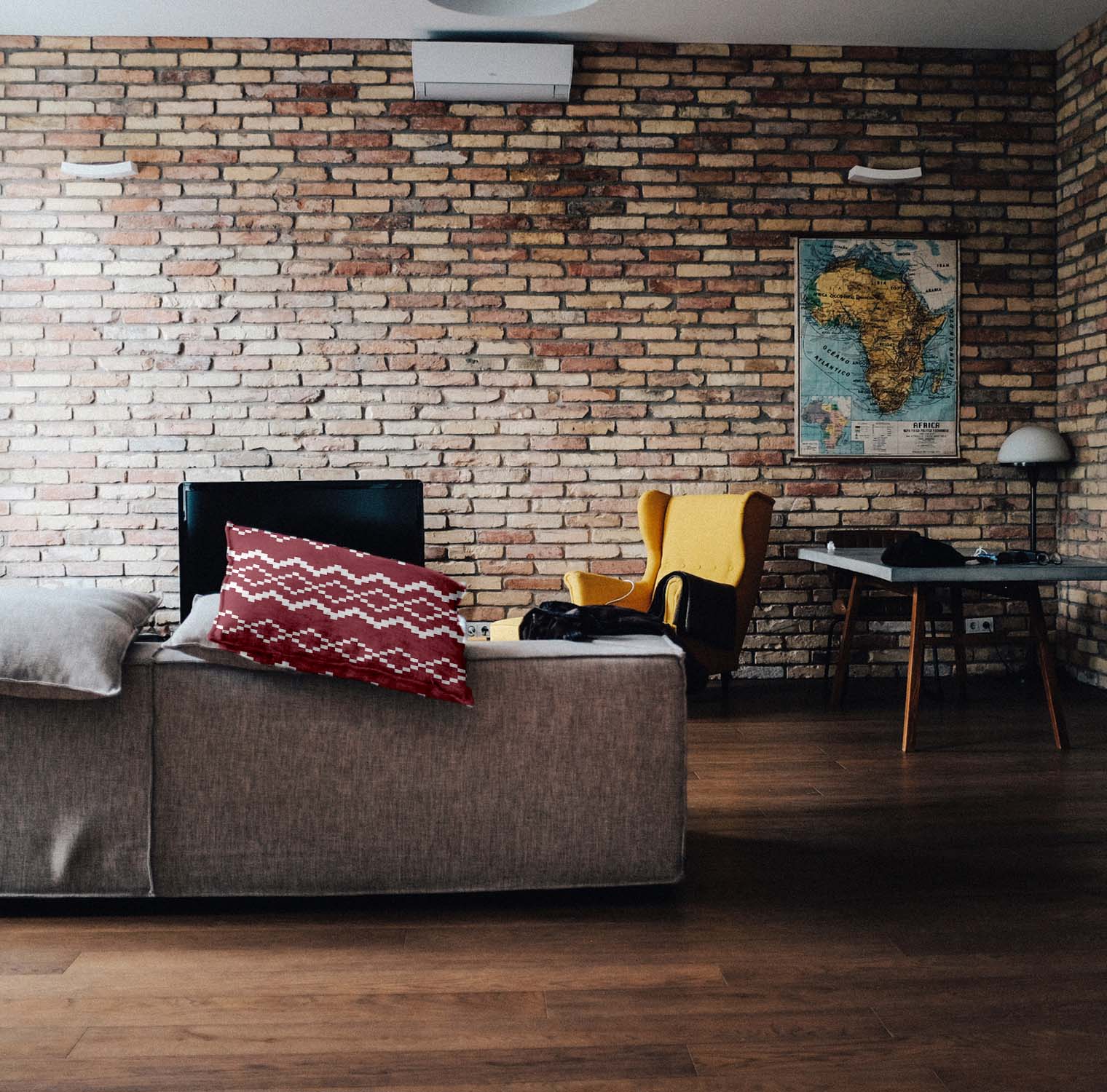 Gezondheidskussen met rood kerstpatroon