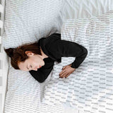 Therapiedekens Beddengoed Set Wit dikke strepen