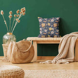 Gezondheidskussen blauw met pompoenen