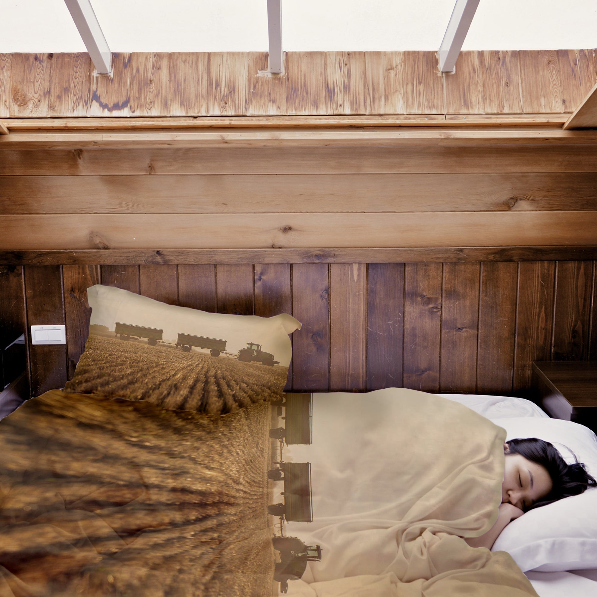 Therapiedecken beddengoed set bruin akker