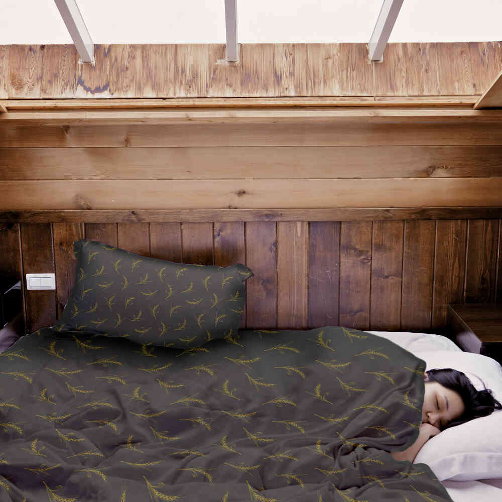 Therapiedekens Beddengoed Set Grijs met Tarwe