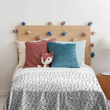 Therapiedekens beddengoedset wit met veel kleine stippen