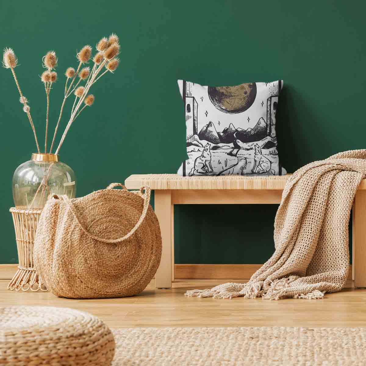 Gezondheidskussen Wolf en Maan