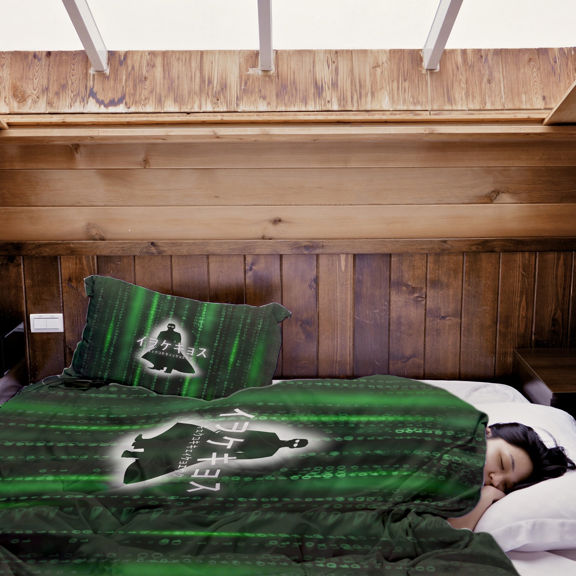 Originele therapiedeken - katoenen hoes groene cijfercode