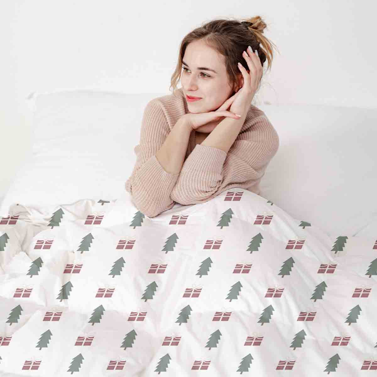 Originele therapiedeken - katoenen hoes kerstsfeer