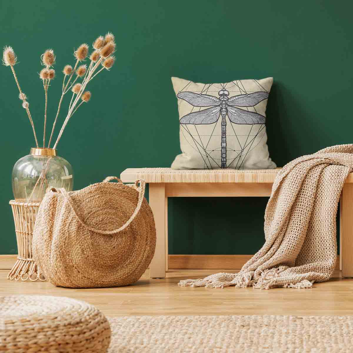 Gezondheidskussen Geel met Libel