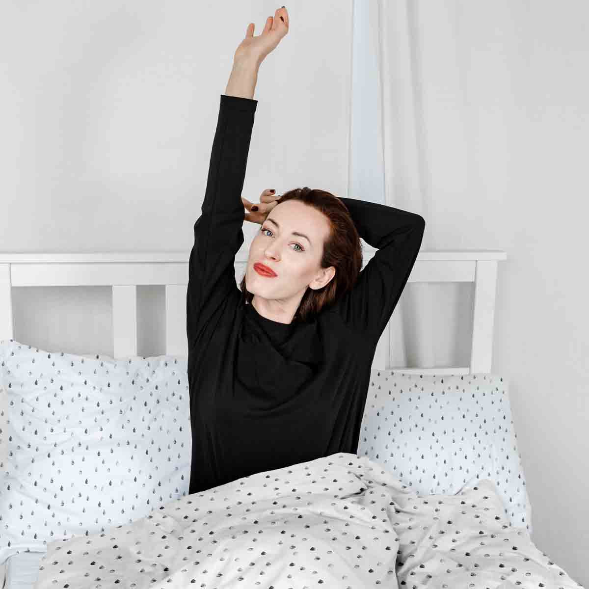 Originele therapiedeken - katoenen hoes wit met grijze druppels