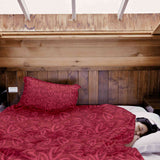 Therapiedecken beddengoed set rood met roze hartmotief