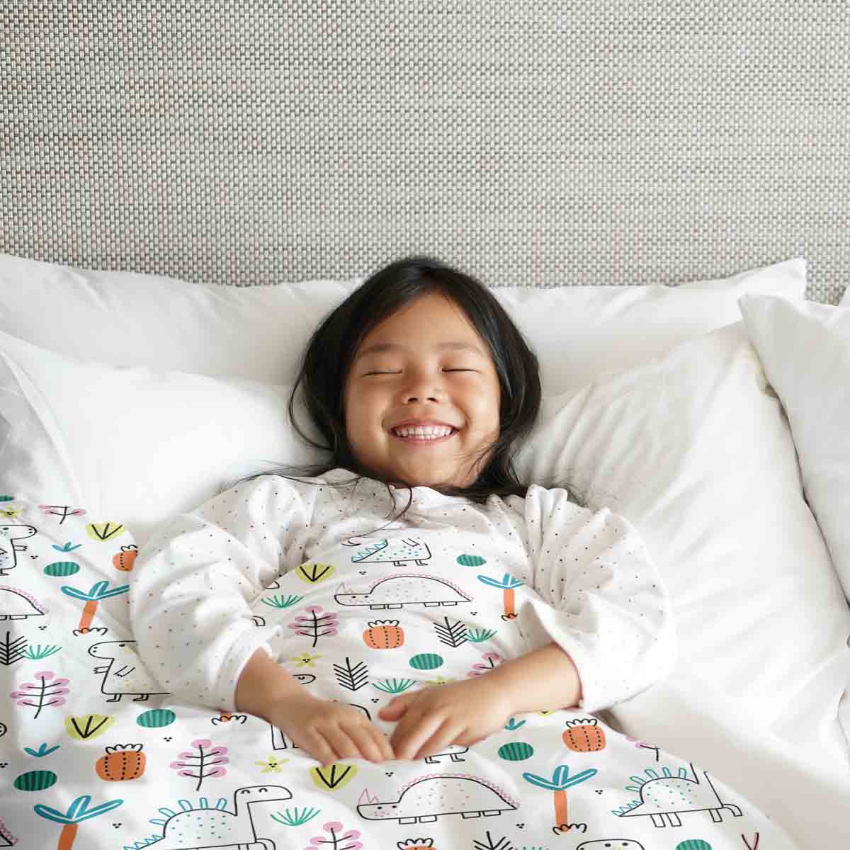 Therapiedekens beddengoedset met kleurrijke dino's