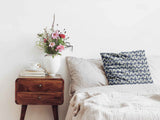 Gezondheidskussen blauw witte golven
