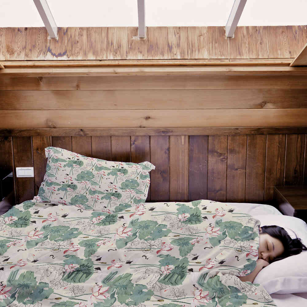 Original Therapiedecke - Baumwoll Bettwäsche Set Seerose