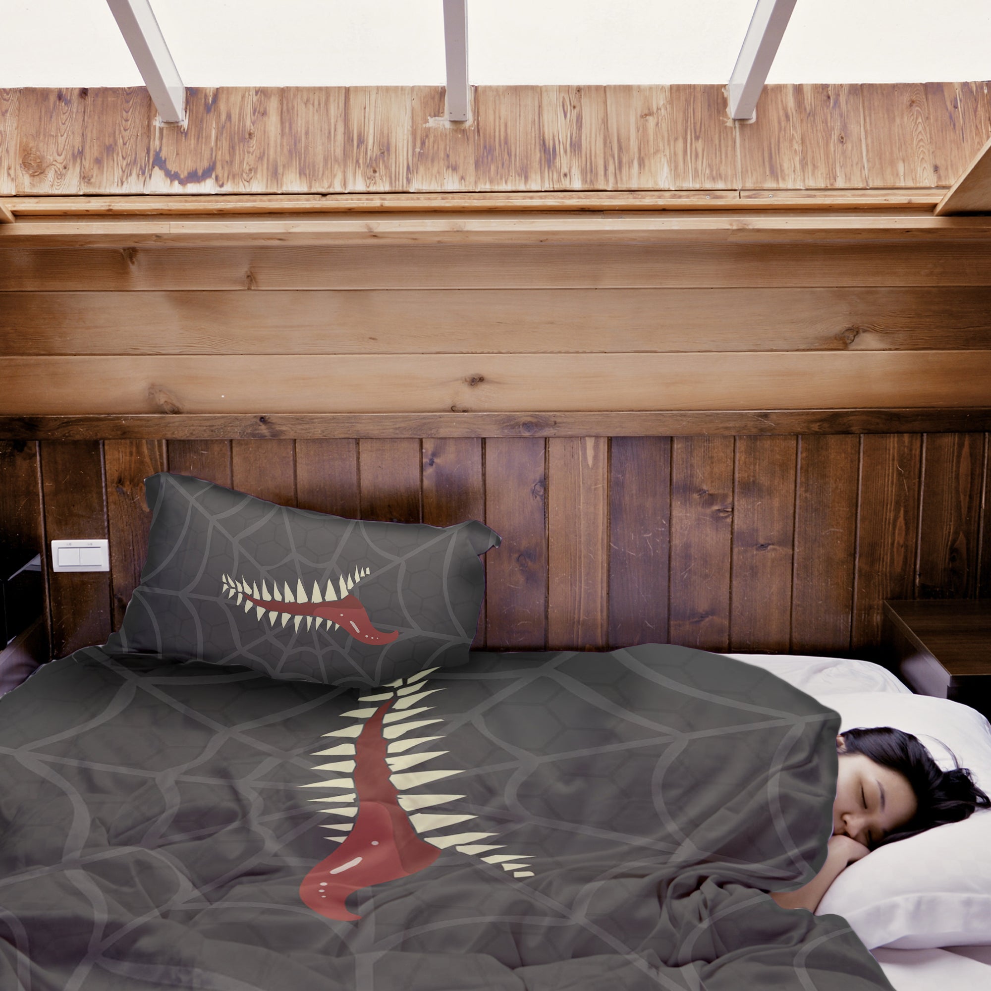 Therapiedekens Beddengoed Set Grijs Spinnenweb