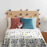 Original Therapiedecke - Baumwollbezug mit gelben Bäumen