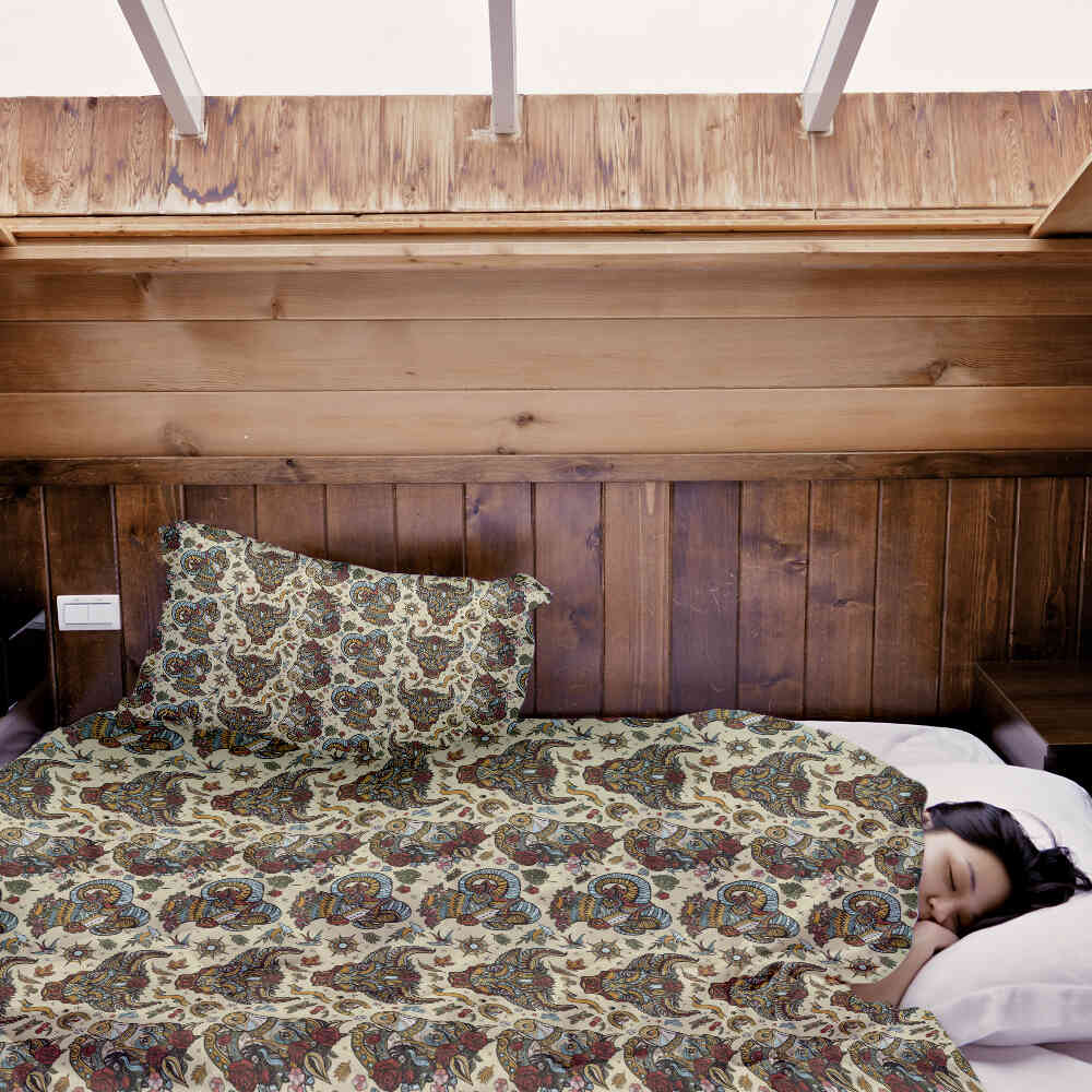 Therapiedekens Beddengoed Set kleurrijke Dierkoppen