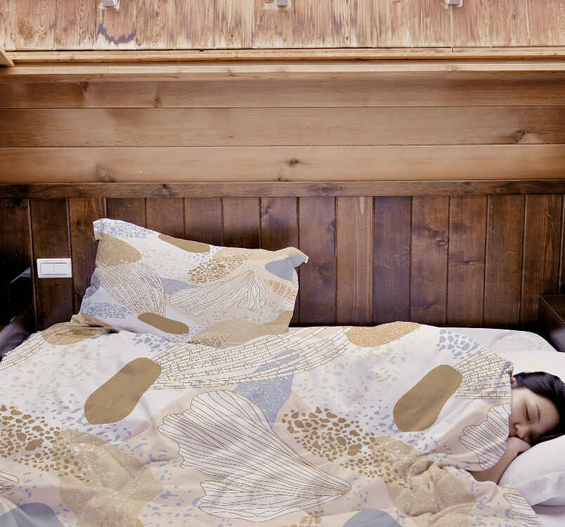 Original Therapiedecke - Baumwoll Bettwäsche Set Seeanemone gold