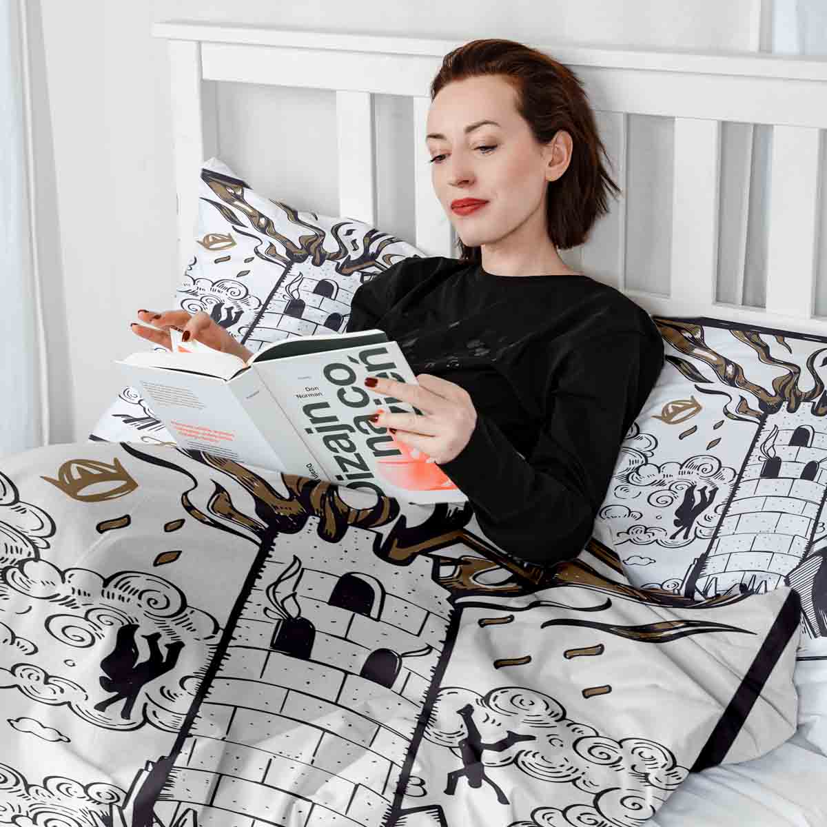 Therapiedekens Beddengoed Set Wit met Toren