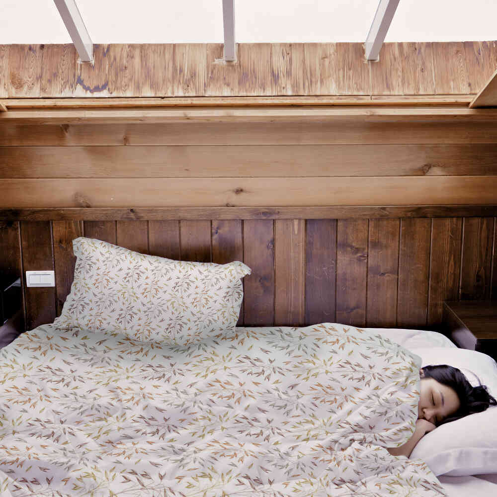 Original Therapiedecke - Baumwoll Bettwäsche Set mit zarten bunten Ästen