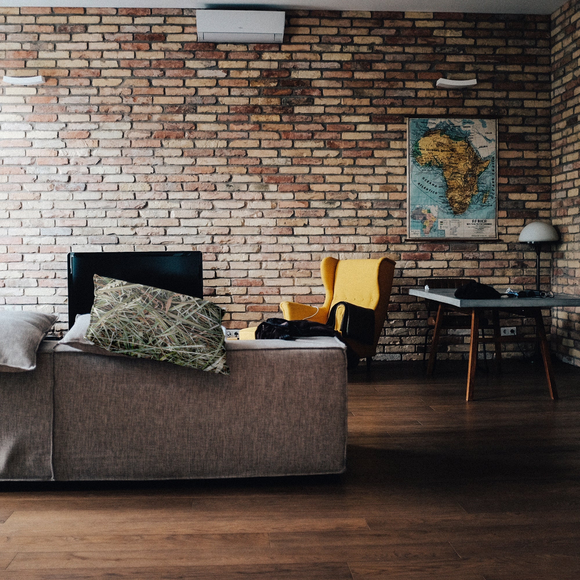 Gezondheidskussen wit met stro