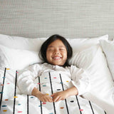 Therapiedekens beddengoedset met gekleurde stippen