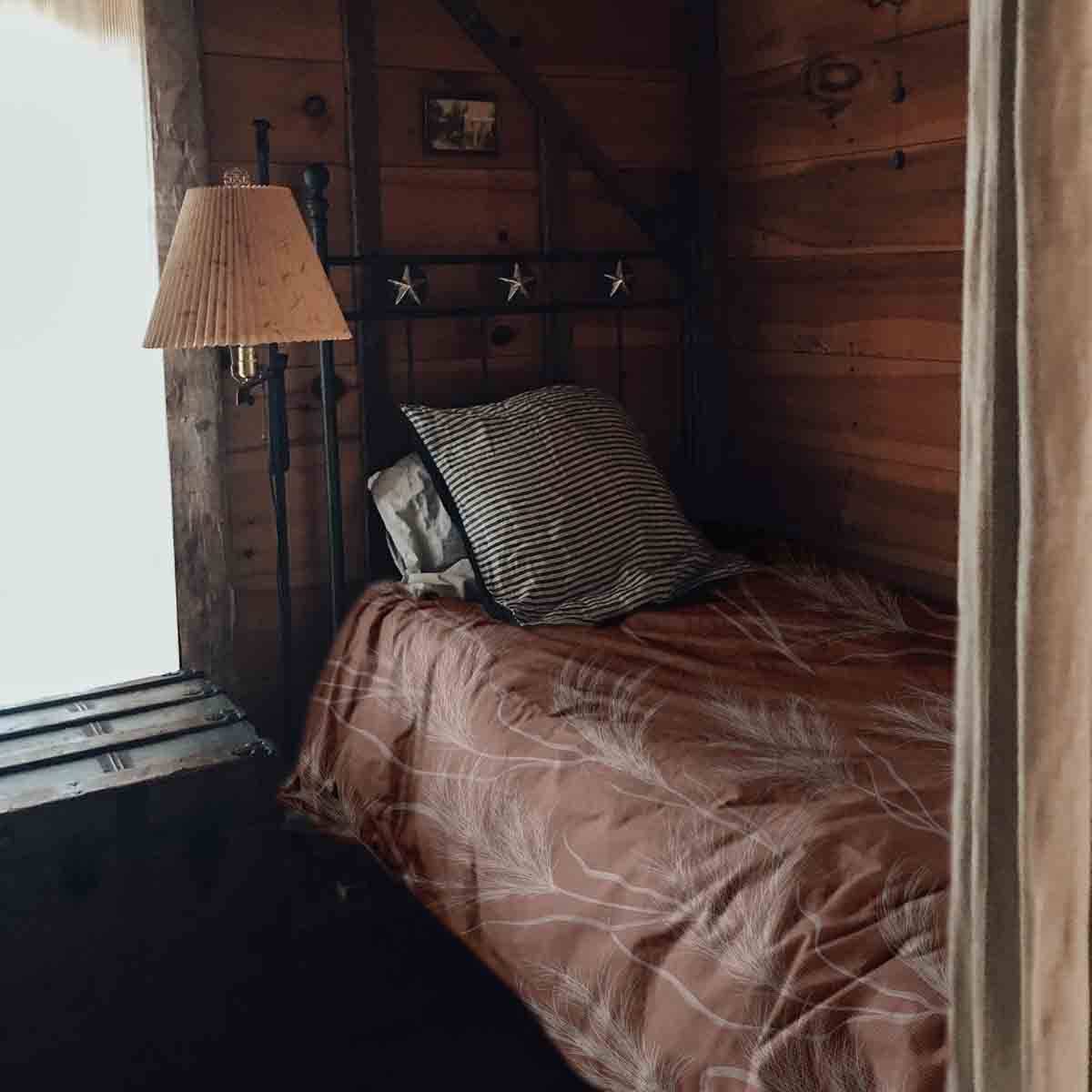 Therapiedekens Beddengoed Set Oudroze met Pampasgras