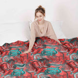 Originele therapiedeken - katoenen hoes abstract rood