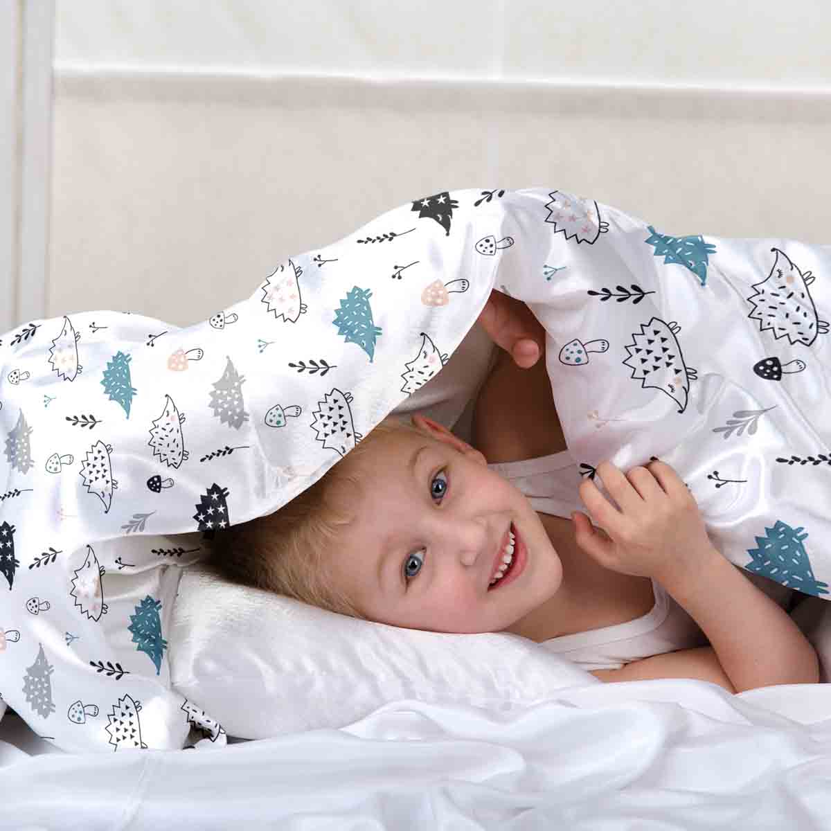 Therapiedekens beddengoed set wit met egel