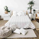 Therapiedekens beddengoedset wit met zwarte driehoeken