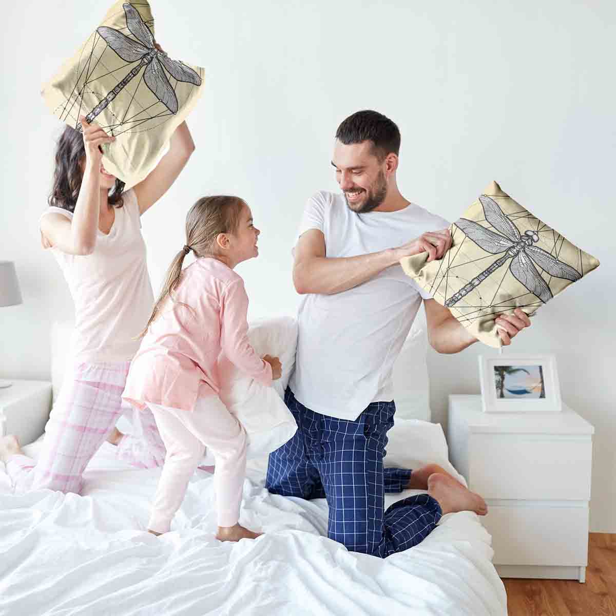 Gezondheidskussen Geel met Libel