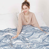 Therapiedekens Beddengoed Set Golven in Blauw