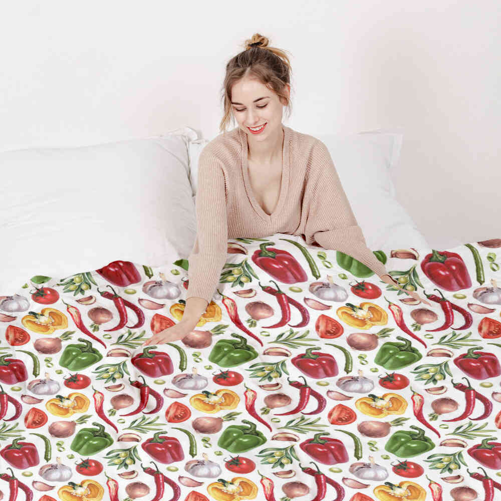 Original Therapiedecke - Baumwoll Bettwäsche Set mit Gemüse
