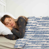 Originele therapiedeken - katoenen hoes met blauw patroon