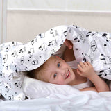 Originele therapiedeken - katoenen hoes wit met honden