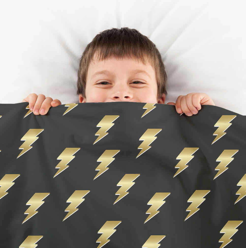 Original Therapiedecke - Baumwoll Bettwäsche Set Schwarz mit Harry Blitz