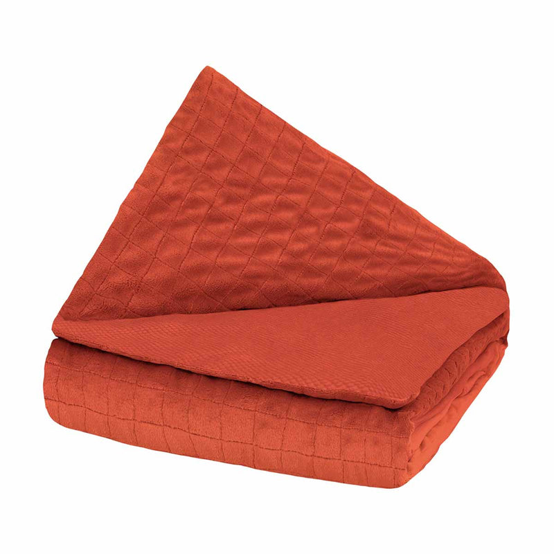Original Therapiedecke - Gewichtsdecke mit 4-Jahreszeiten Bezug in Rot für Erwachsene