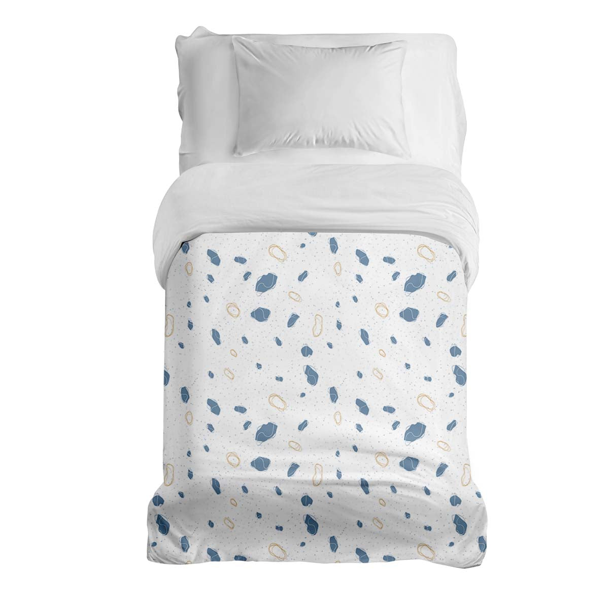 Original Therapiedecke - Baumwollbezug Blaue Formen