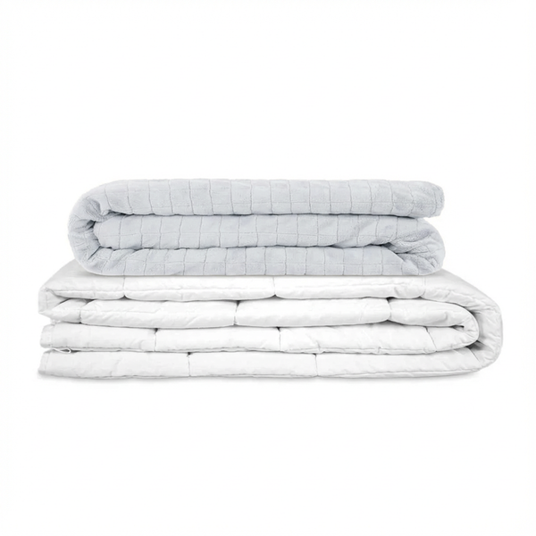 Originele therapiedeken - Gewichtsdeken met 4-seizoenen hoes in dennegroen voor volwassenen