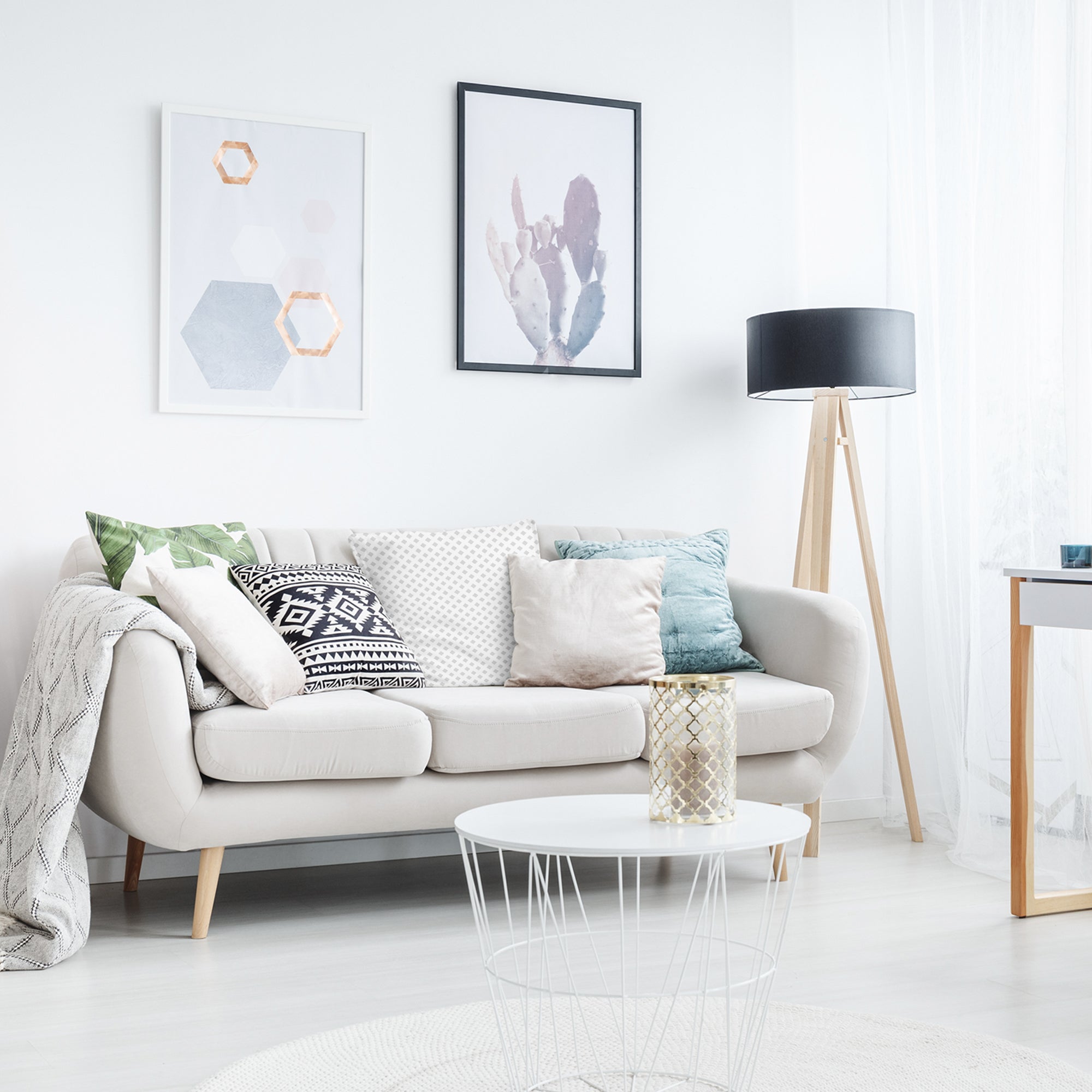 Gesundheitskissen Weiß mit zarten Karos