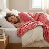 Original Therapiedecke - Gewichtsdecke mit 4-Jahreszeiten Bezug in Pink für Erwachsene