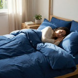 Original Therapiedecke - Gewichtsdecke mit Baumwollbezug in Blau für Erwachsene