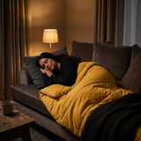 Original Therapiedecke - Gewichtsdecke mit Baumwollbezug in Gelb für Erwachsene