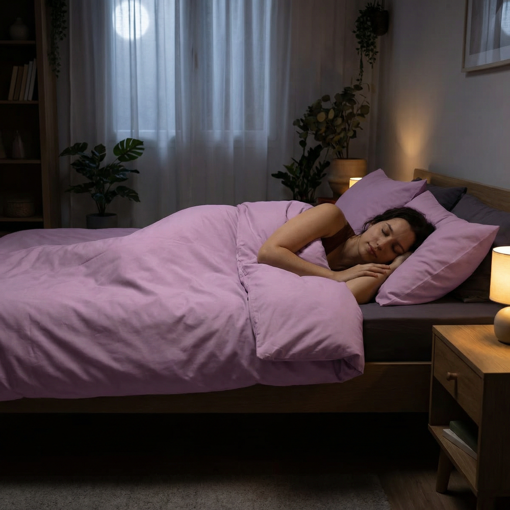 Originele therapiedeken - verzwaringsdeken met katoenen hoes in lavendel voor volwassenen
