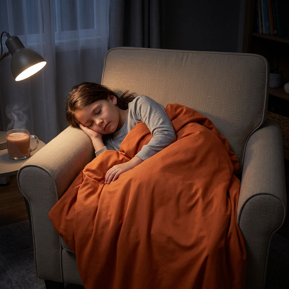 Originele TD Therapiedeken - Gewichtsdeken met katoenen hoes in Roodbruin voor kinderen