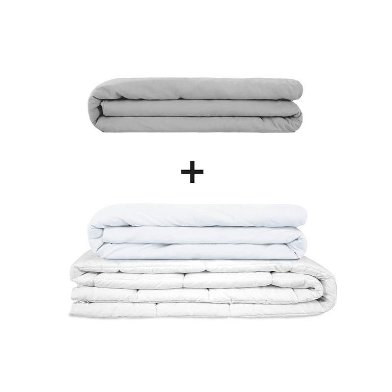 Originele therapiedeken - gewichtdeken set voor volwassenen inclusief 2 hoezen naar keuze