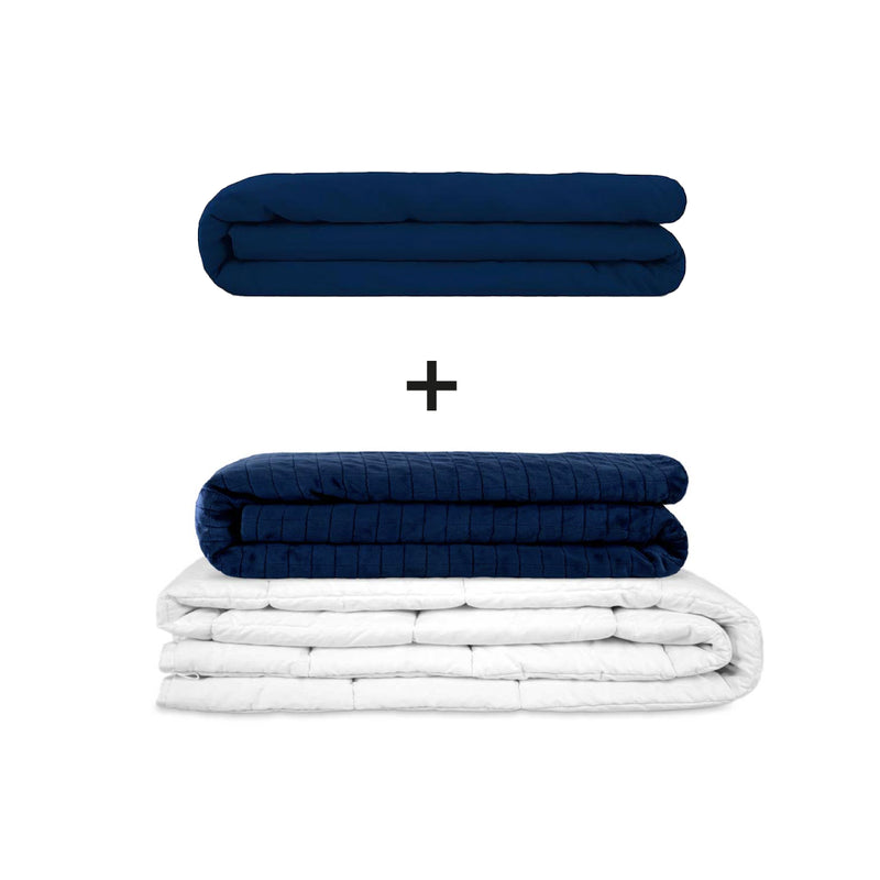 Originele therapiedeken - gewichtdeken set voor volwassenen inclusief 2 hoezen naar keuze