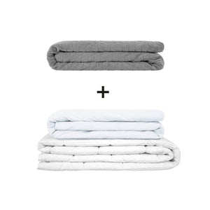 Originele therapiedeken - gewichtdeken set voor volwassenen inclusief 2 hoezen naar keuze